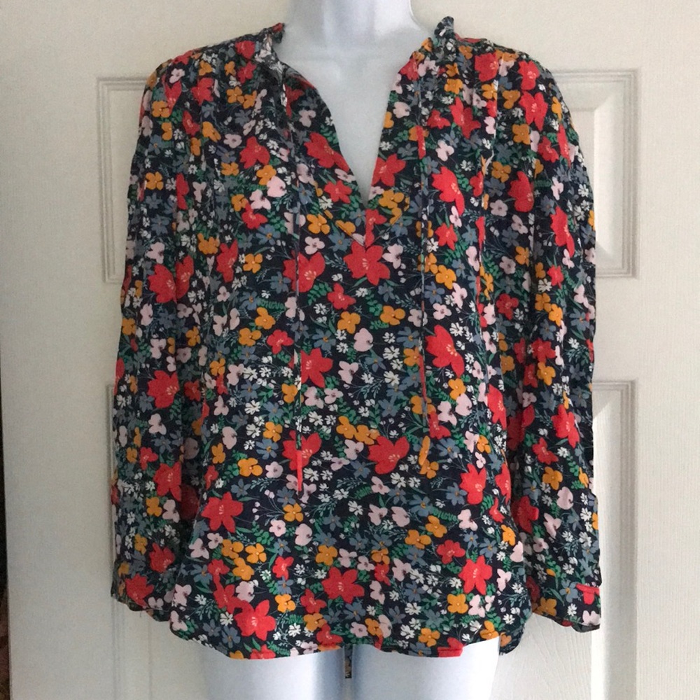 LOFT bright floral shirt